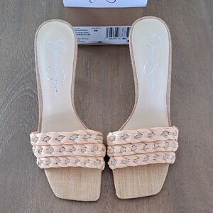 Jessica Simpson  Kasova Braided Heeled Sandals - Color: Natural - Size: 9